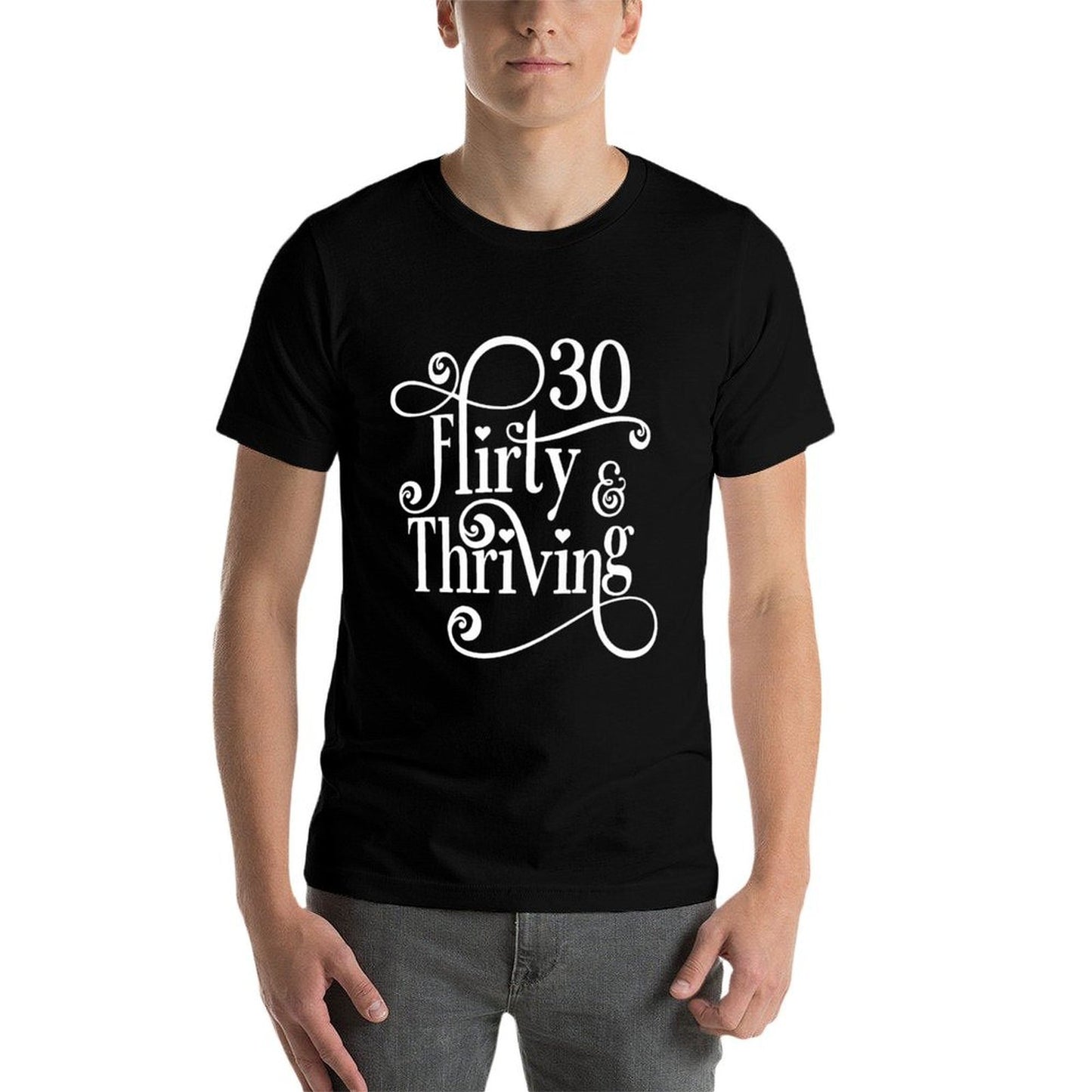 Womens 30 Thirty Flirty & Thriving 30th Birthday Tshirt Born 1990 Premium Lightweight T-Shirt
