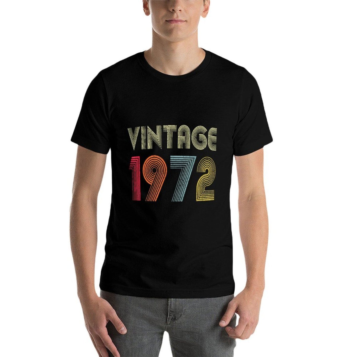 Vintage 1972 50th Birthday Gift Men Women 50 Years Old Odor-resistant T-Shirt