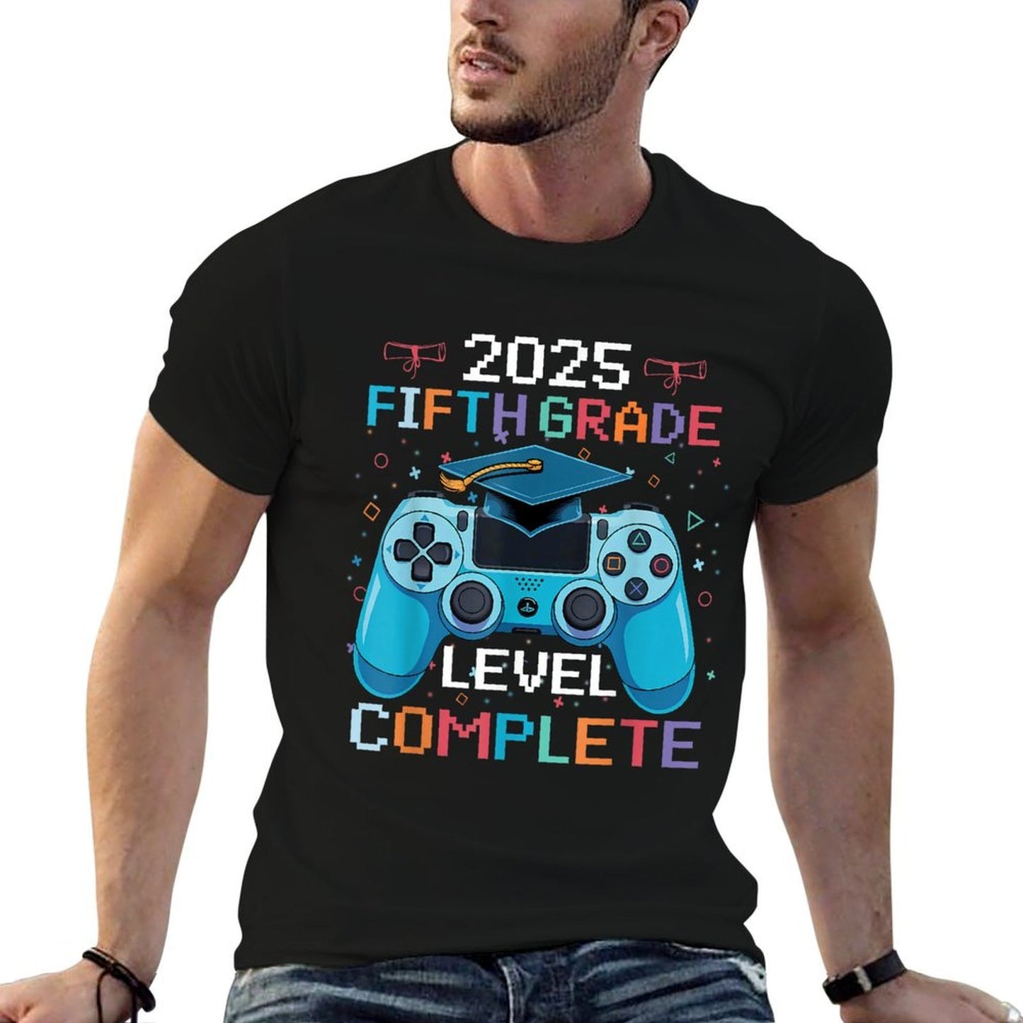 5th Grade Level Complete Video Gamer Boy Graduation Affordable Price T-Shirt