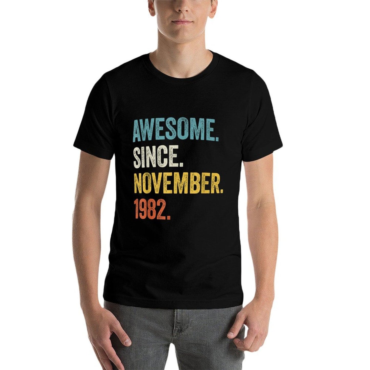 40 Years Old Awesome Since November 1982 40th Birthday Slim-fit Cut T-Shirt