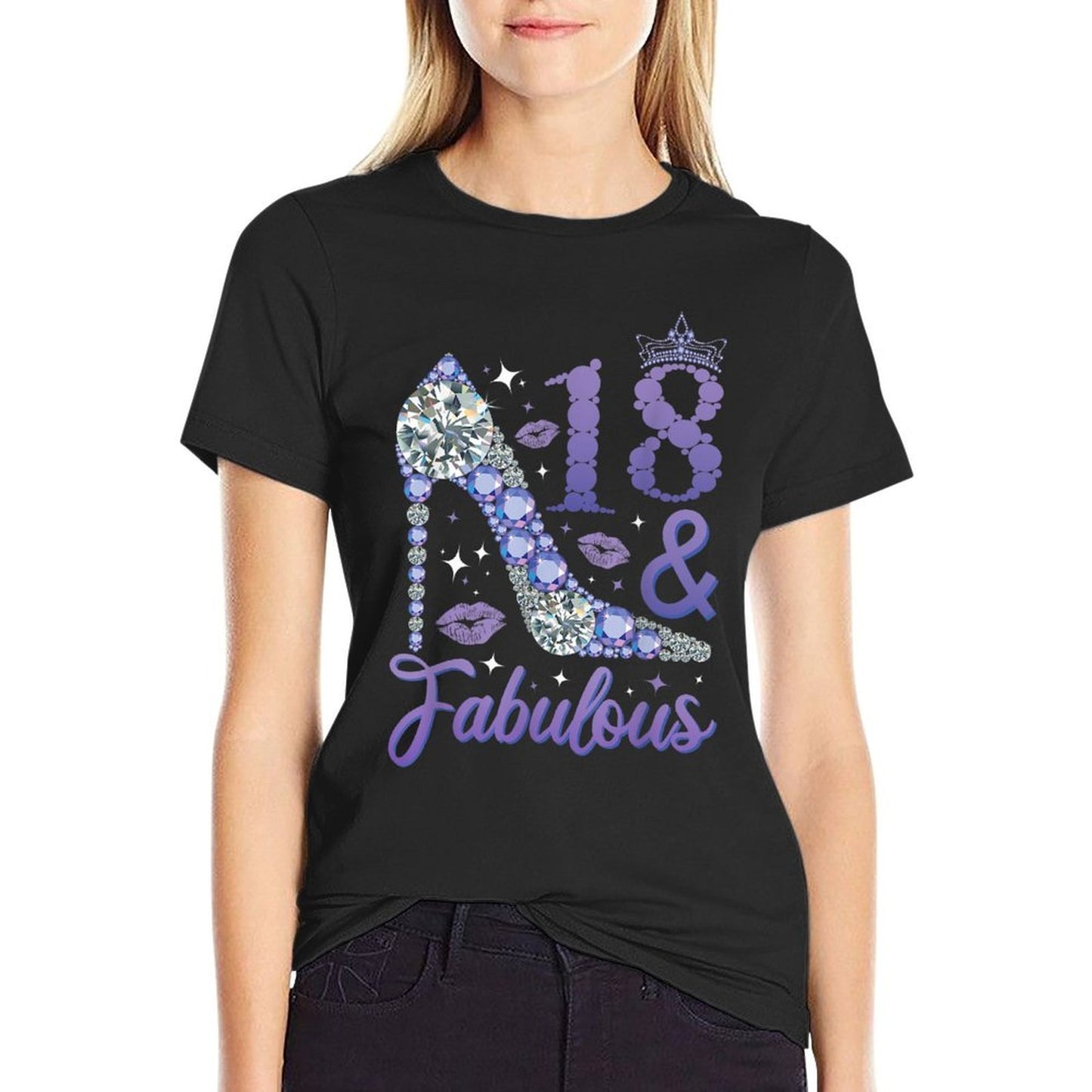 18 And Fabulous Stepping Into My 18th Birthday Eco-friendly Material T-Shirt