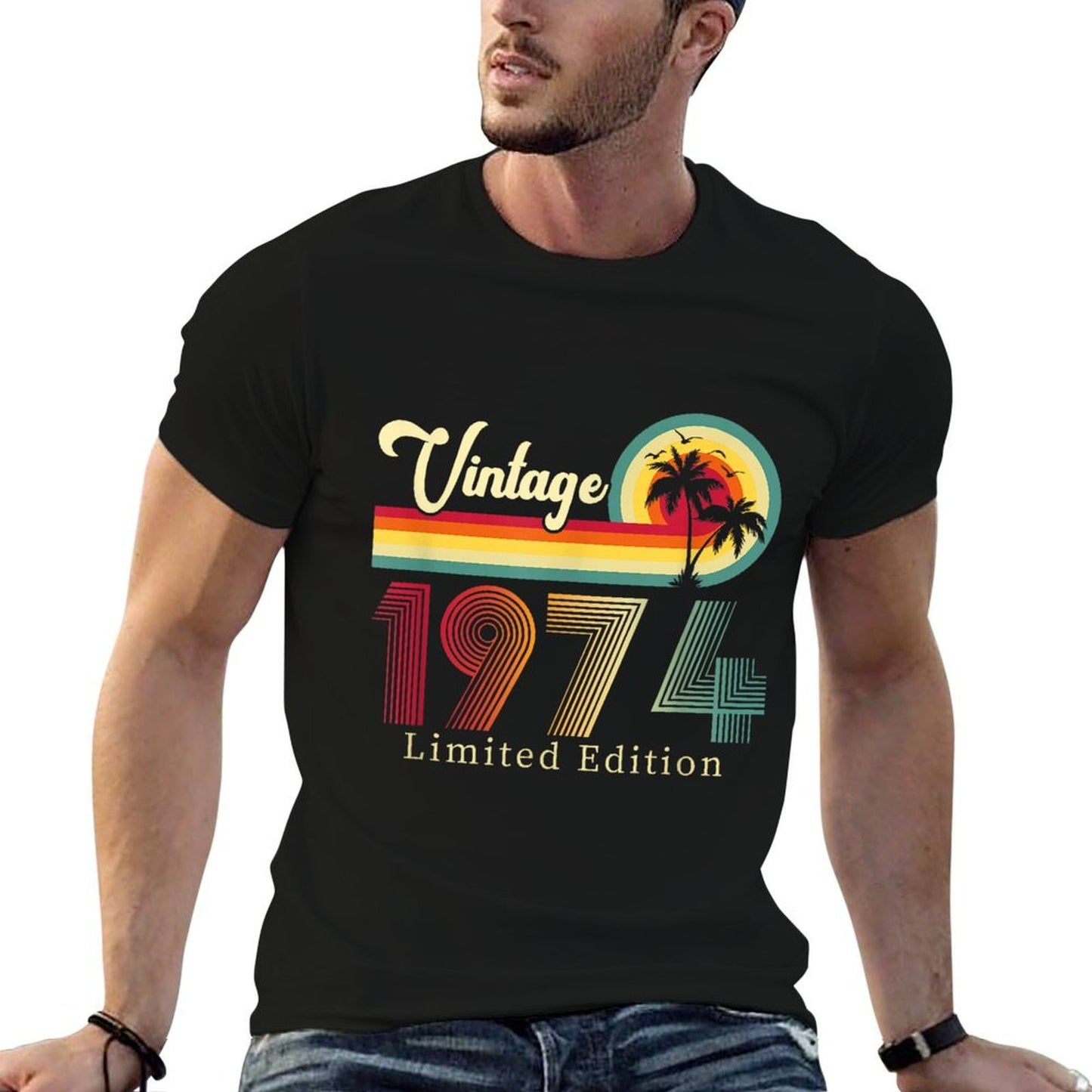 50 Years Old Gifts Vintage Born In 1974 Retro 50th Birthday Comfortable T-Shirt