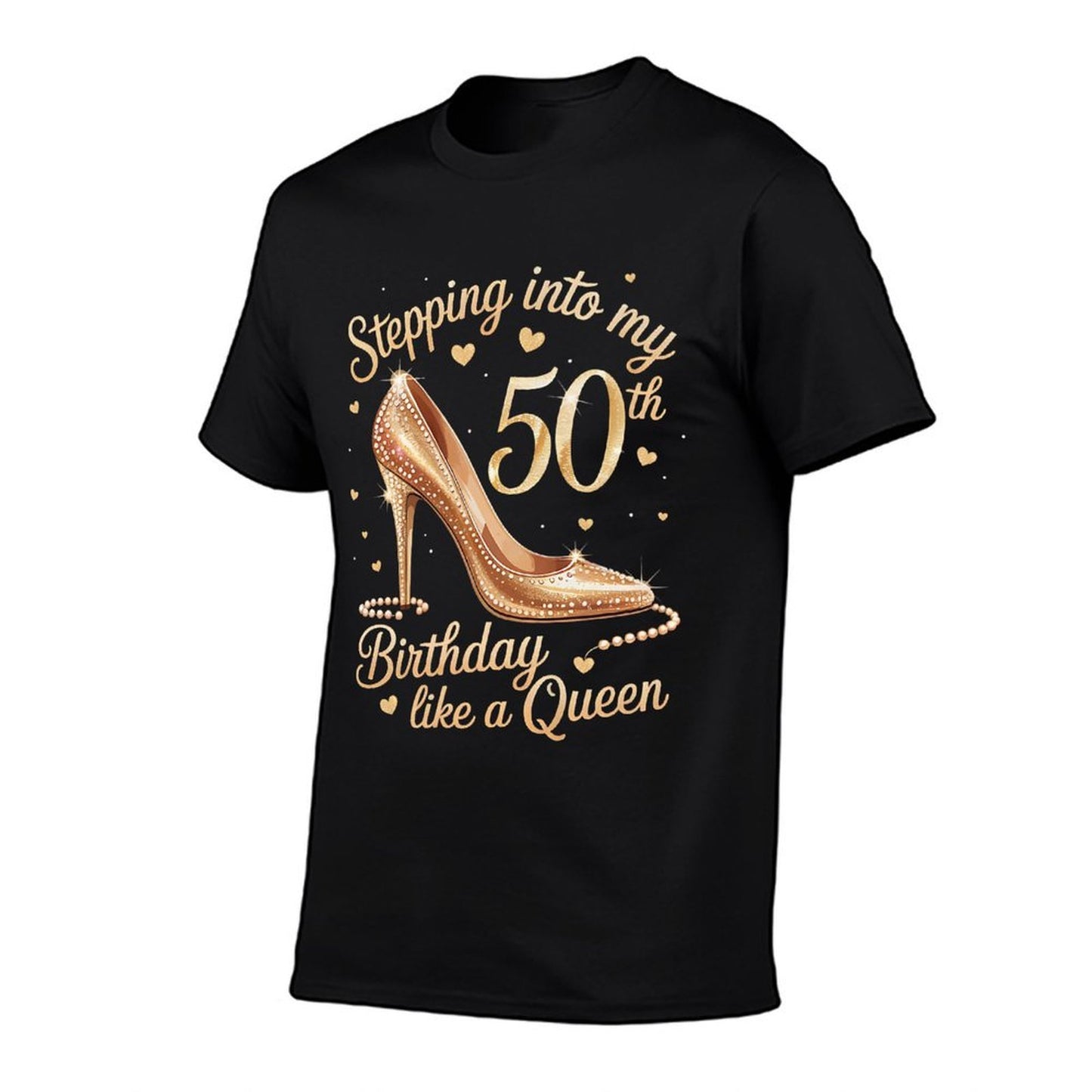 50 Year Old Gifts High Heels Stepping Into My 50th Birthday Premium Relaxed-fit T-Shirt