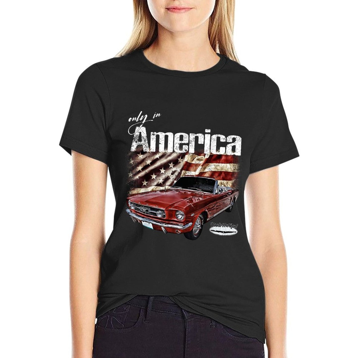 1964,64,1965,65,1966,66,Only,Muscle Car,convertble,America Oversized Silhouette T-Shirt