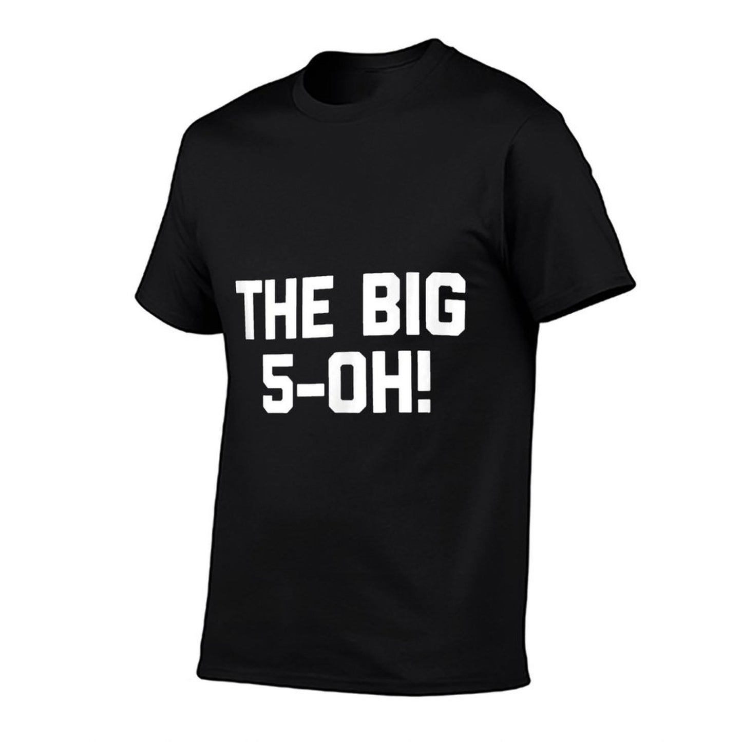 50th Birthday The Big 5-Oh! Funny 50th Birthday Ribbed Collar T-Shirt