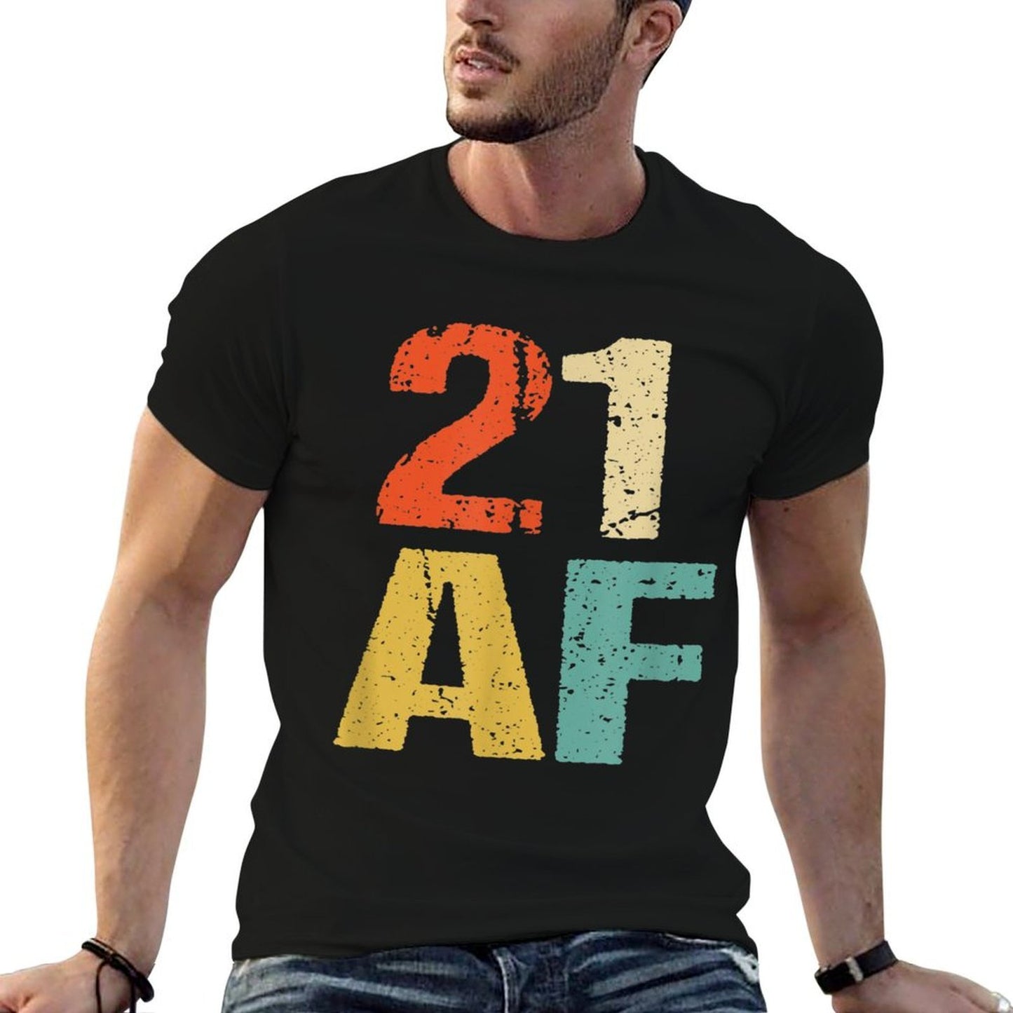 21st Birthday Vintage 21 AF Retro 21st Birthday Eco-friendly Material T-Shirt