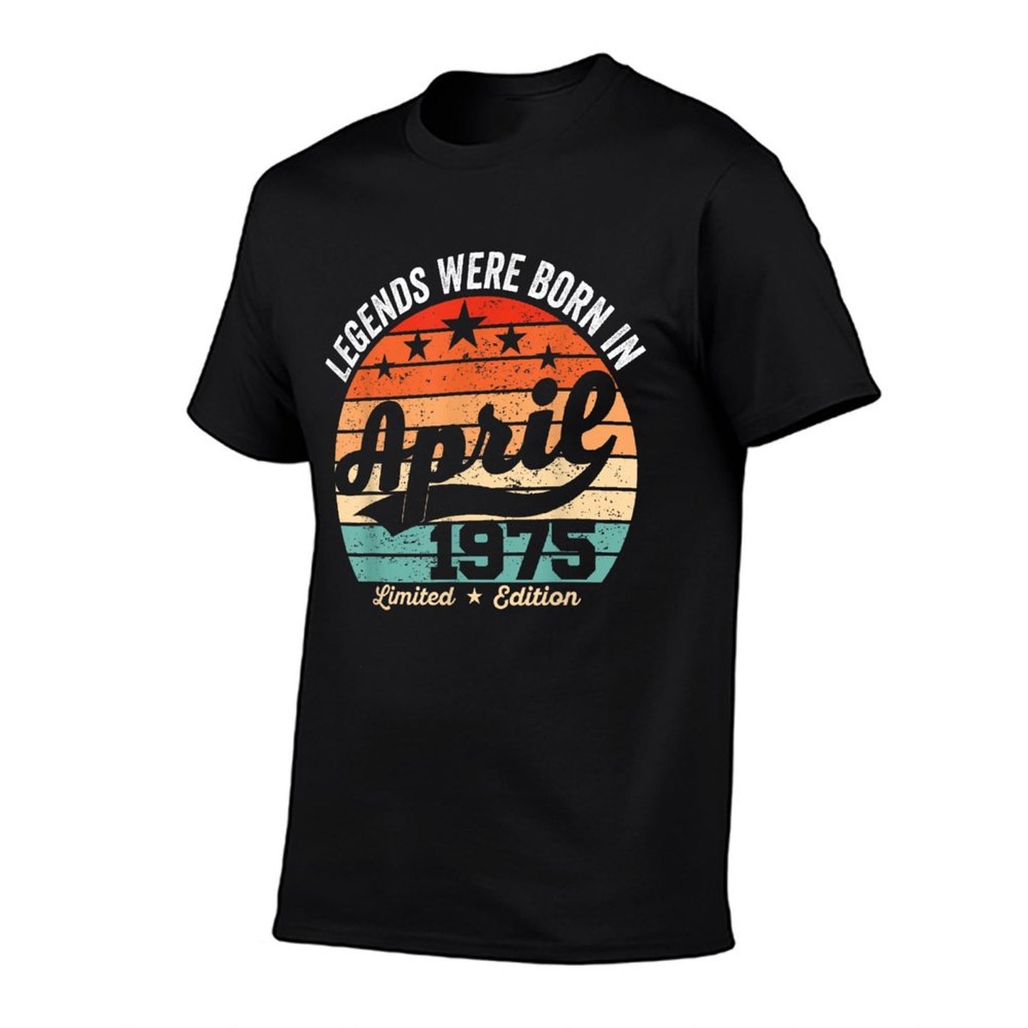Vintage 50th Birthday Legends Were Born In April 1975 Vintage-inspired T-Shirt
