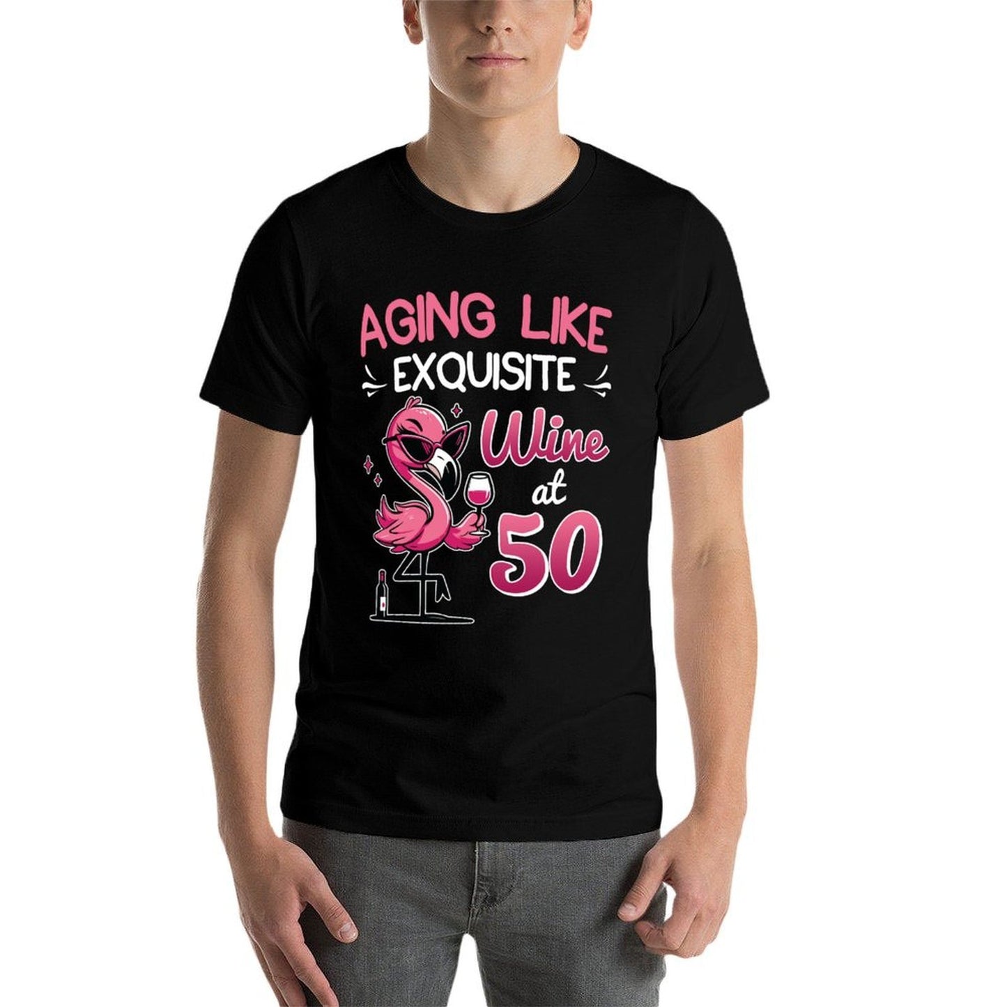50 Years of AGING LIKE EXQUISITE WINE AT 50 50th Birthday Lightweight T-Shirt