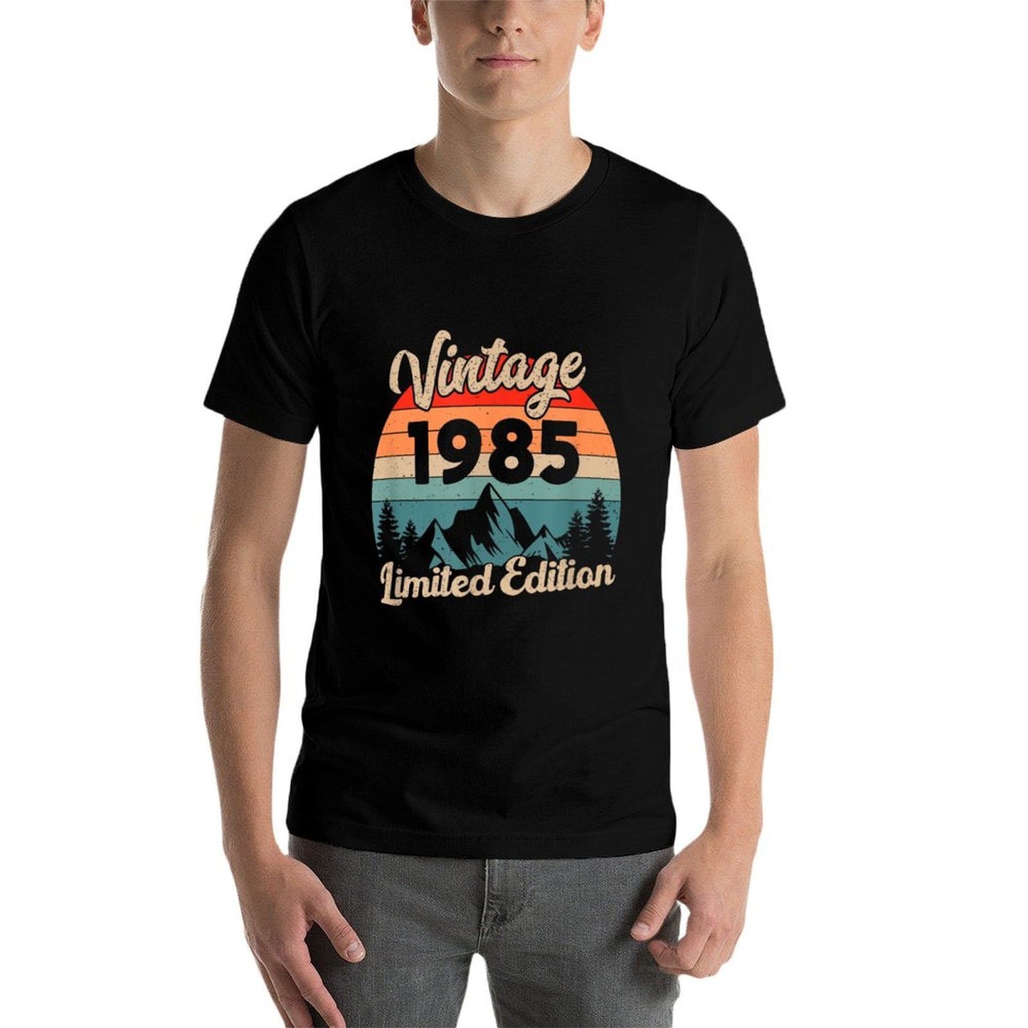 Vintage Born in 1985 Limited Edition Men And Women Birthday Polyester Blend T-Shirt