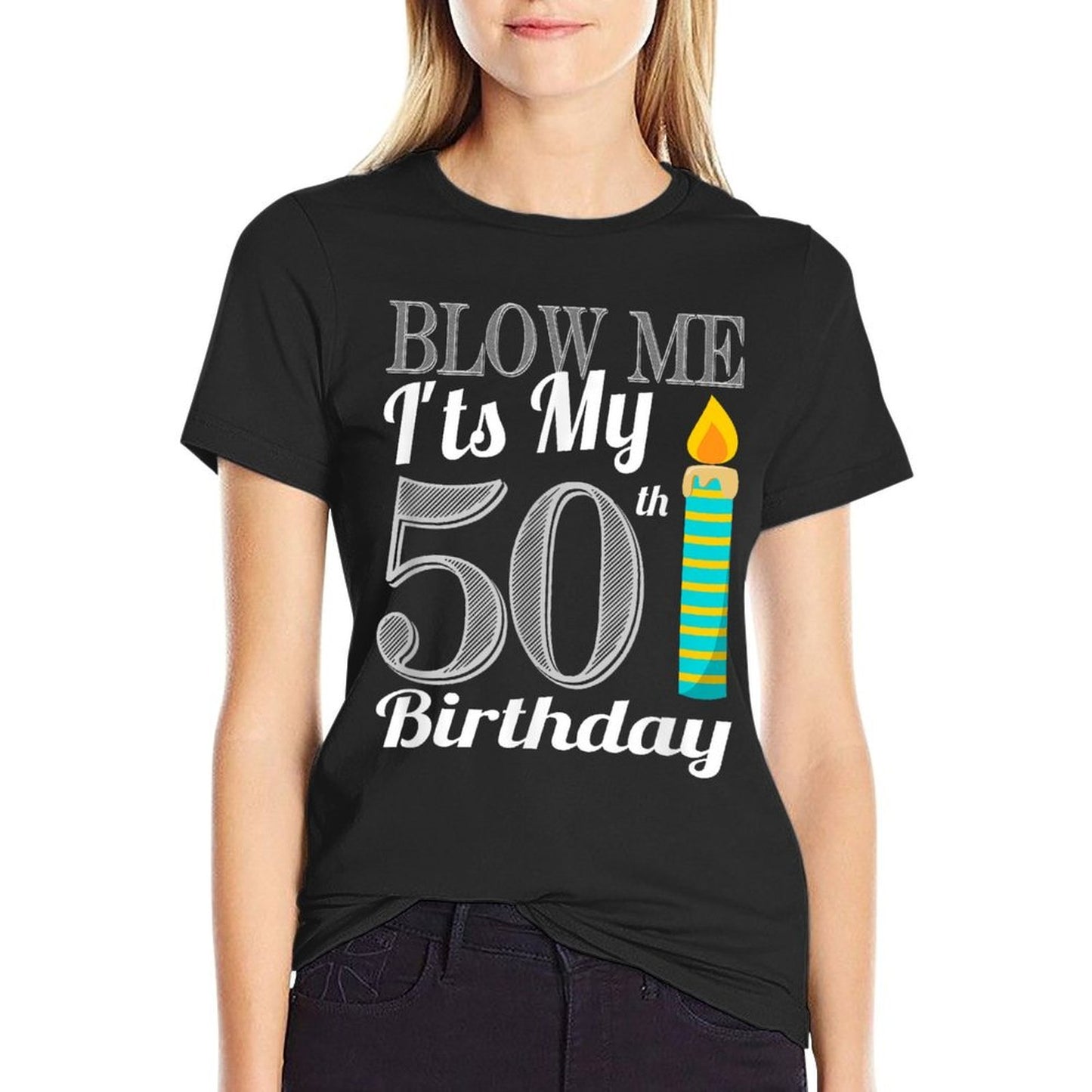 50th Birthday Funny 50 Years Old Gift Tagless Design T-Shirt