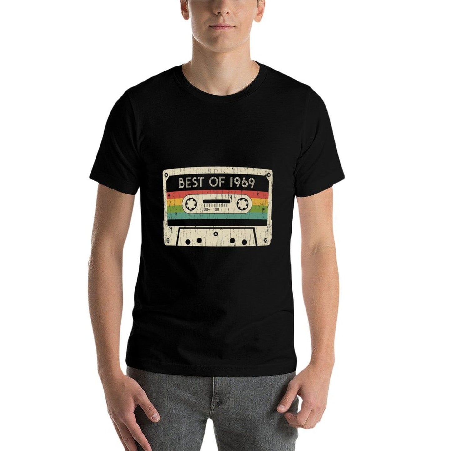 50 Years Old Made in 1969 Vintage 50th Birthday Gifts Men Premium Heathered Texture T-Shirt
