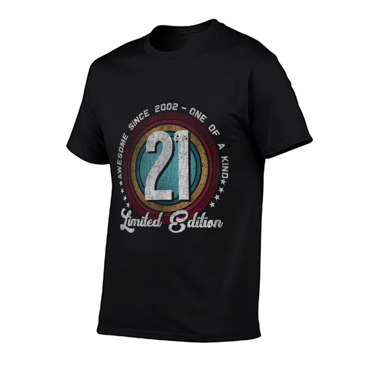 Vintage 2002 21 Year Old Gifts Limited Edition 21st Birthday Heathered Texture T-Shirt