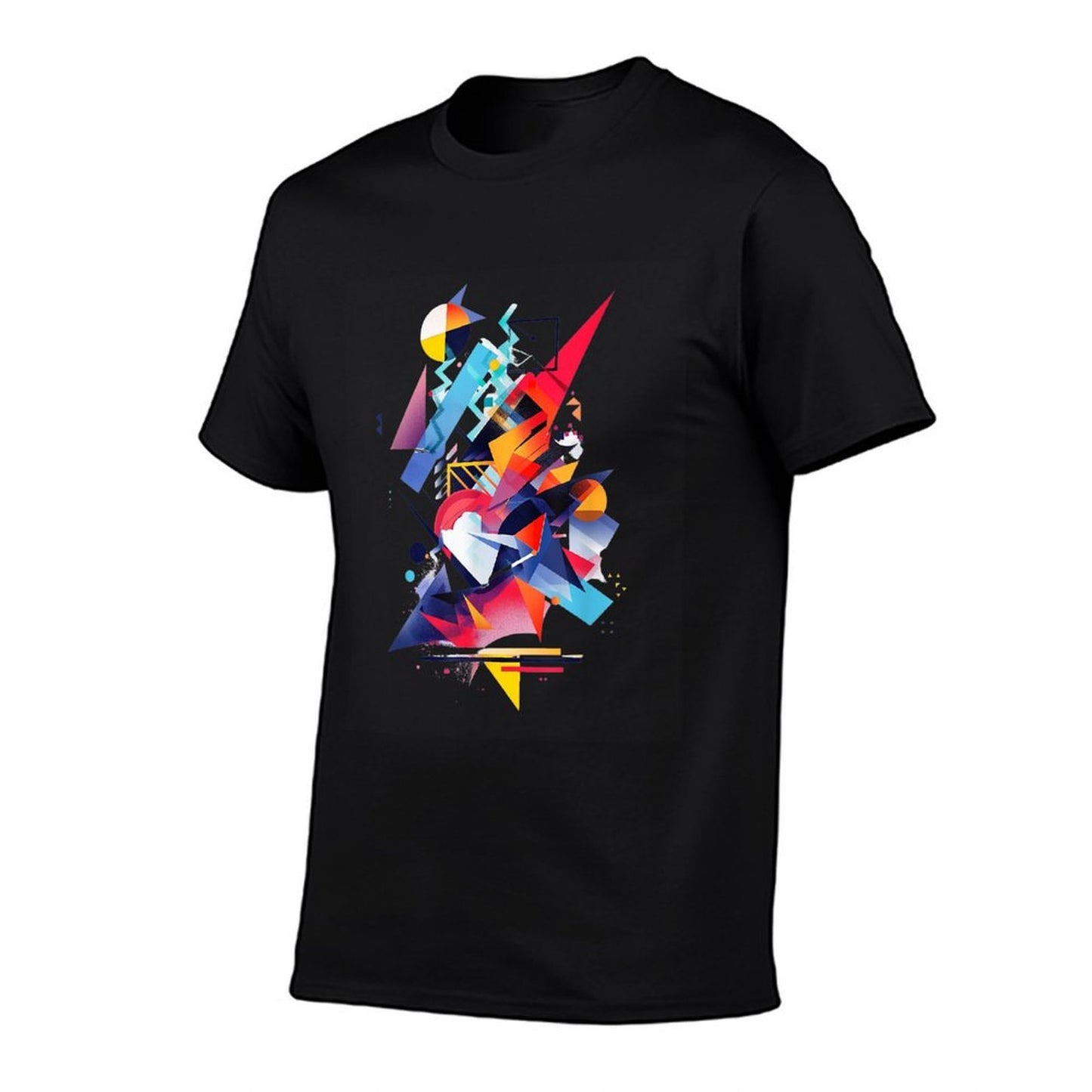 Vibrant Geometric Abstract Art Slim-fit Cut T-Shirt