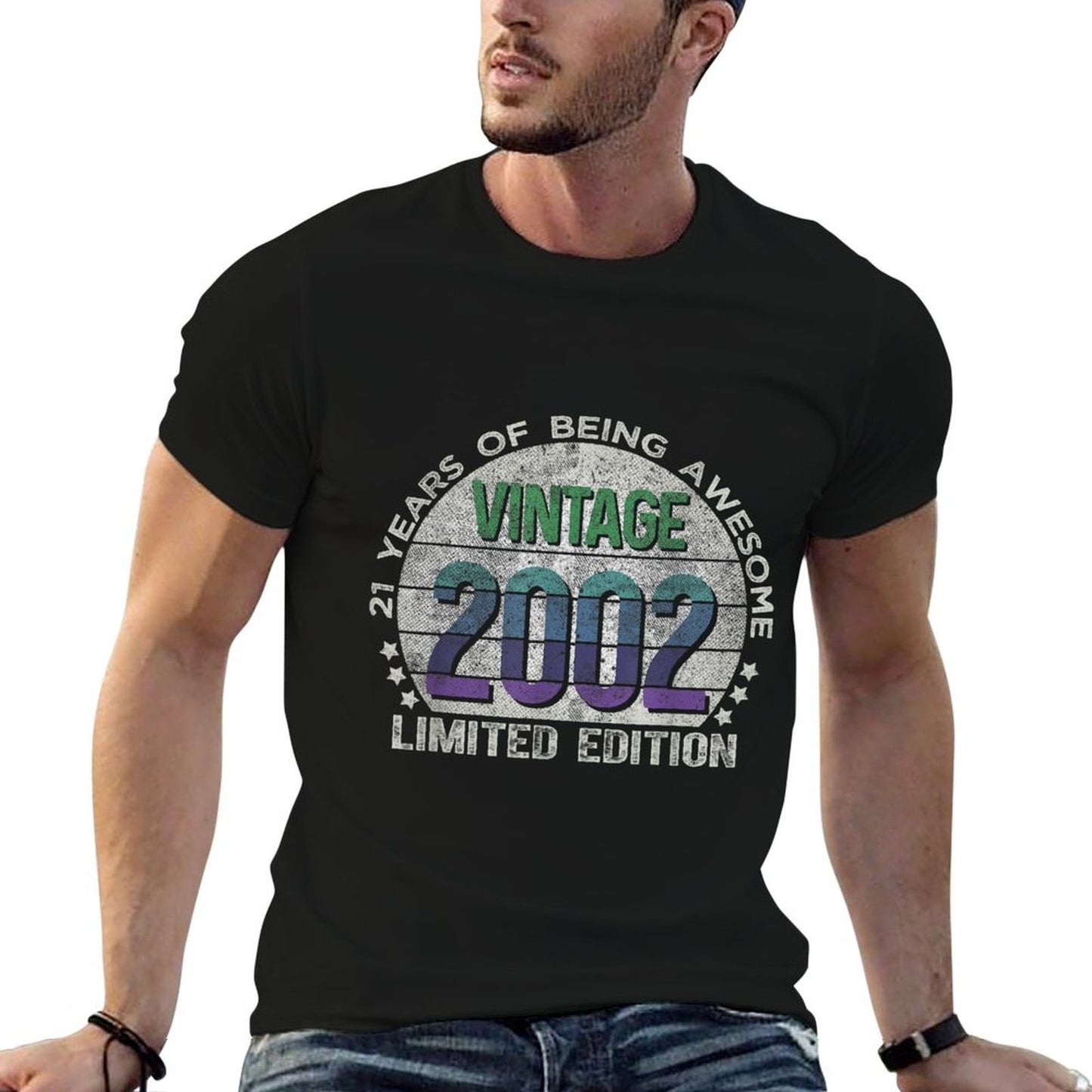 Vintage 2002 21 Year Old Gifts Limited Edition 21st Birthday Durable T-Shirt