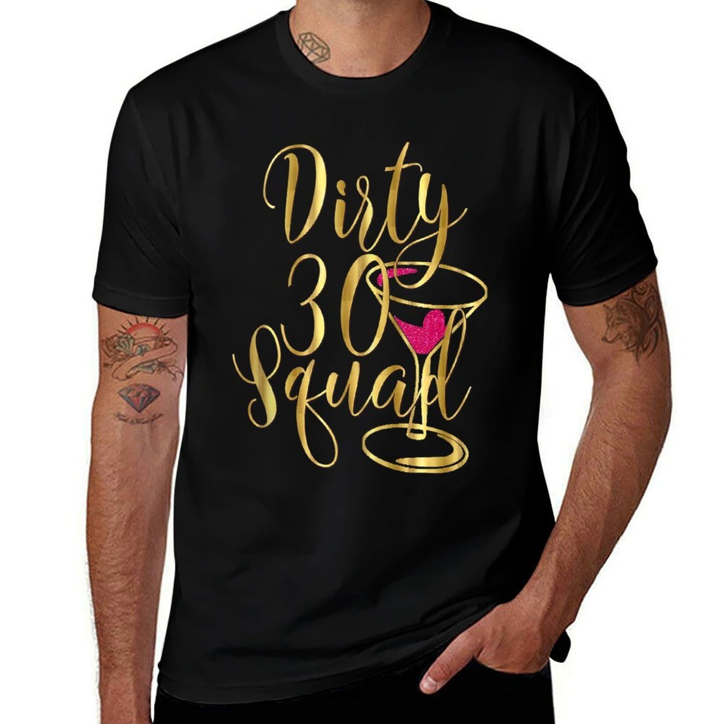 30th Birthday Bestie Dirty Thirty Squad 30 Heathered Texture T-Shirt