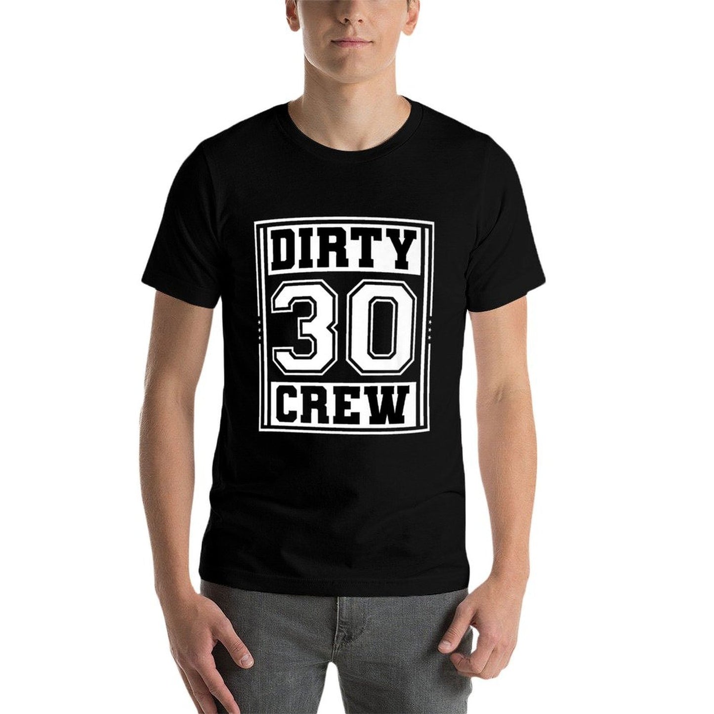 30th Birthday Party Squad - Dirty 30 Crew Birthday Matching Premium Heathered Texture T-Shirt