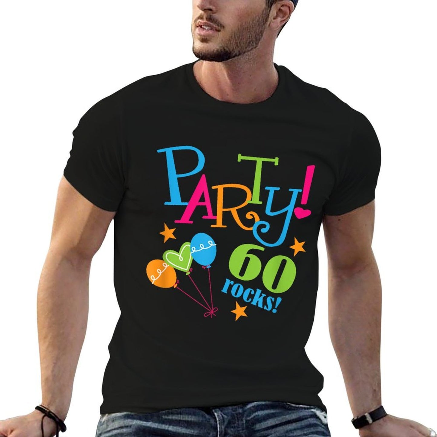 60th Birthday Funny 60 Rocks Party Photo Affordable Price T-Shirt