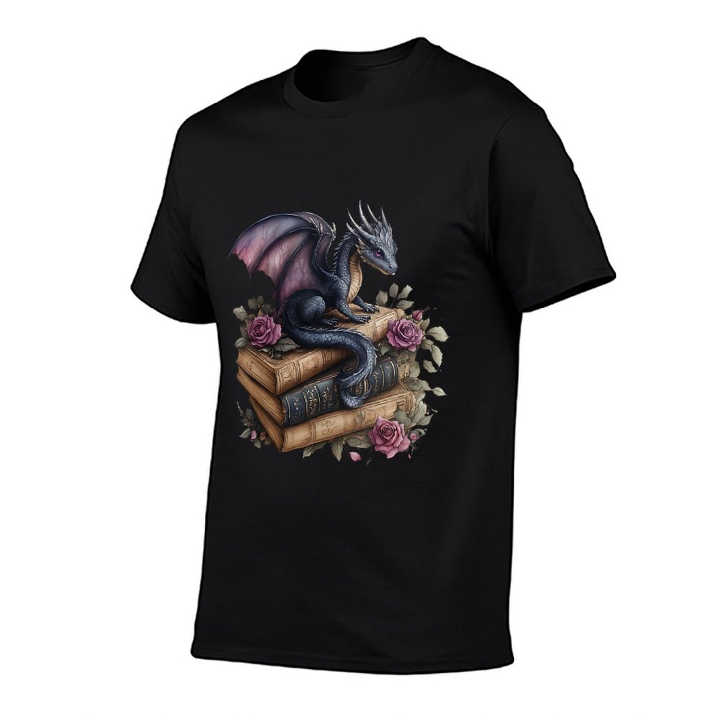Womens Fantasy Dragon Book Lovers Readers Novel Inspired Reading Easy-care T-Shirt