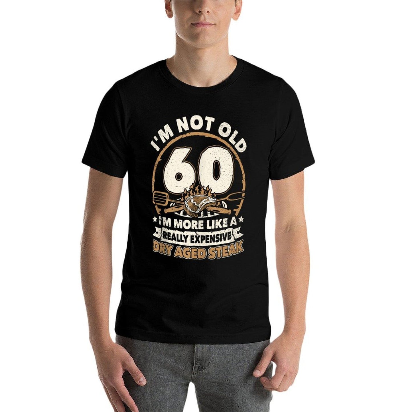 60 Years Old Dry Aged Steak 60th Birthday Grilling Trendy Pattern T-Shirt