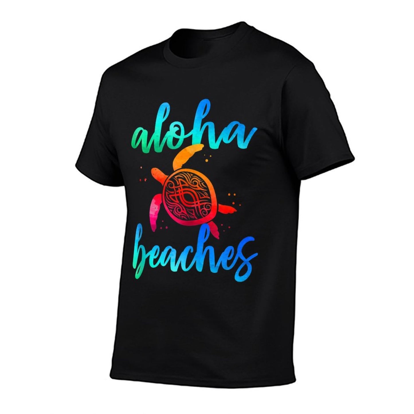 Watercolor Aloha Beaches Turtle Hawaiin Sea Turtles Wrinkle-resistant T-Shirt