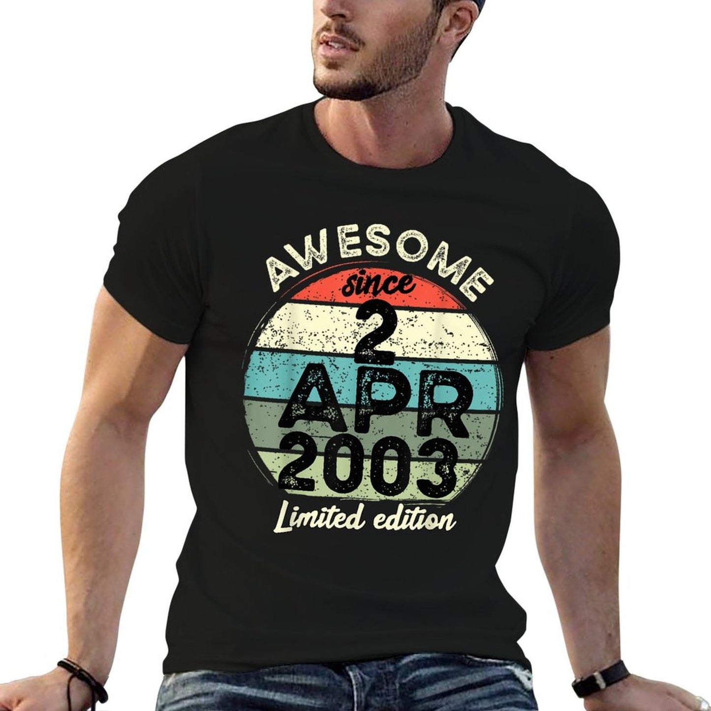 20 Year Old Birthday 2 April 2003 20th Birthday Affordable Price T-Shirt