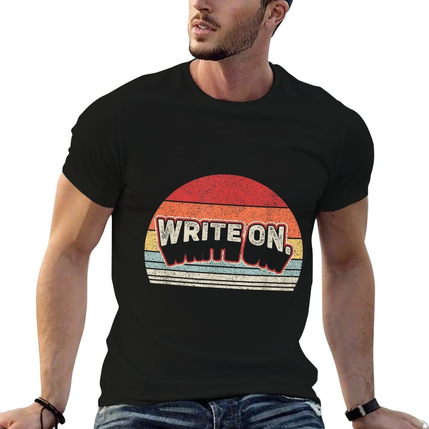 Vintage Retro Write On. Funny Writing Gifts For Writer Vintage-inspired T-Shirt