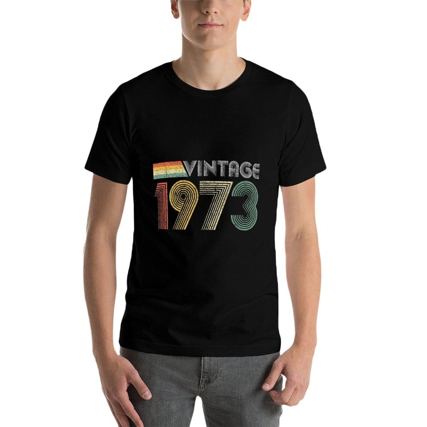 1973 Born Awesome Fun 50th Birthday Gifts High-quality Stitching T-Shirt