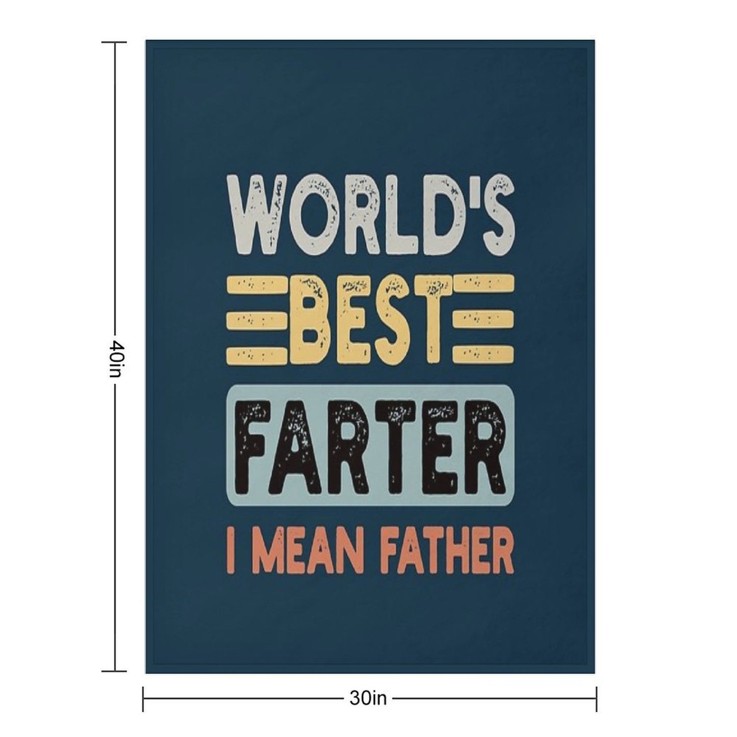 World's Best Farter I Mean Father Father's Day Joke Machine-washable Throw Blanket
