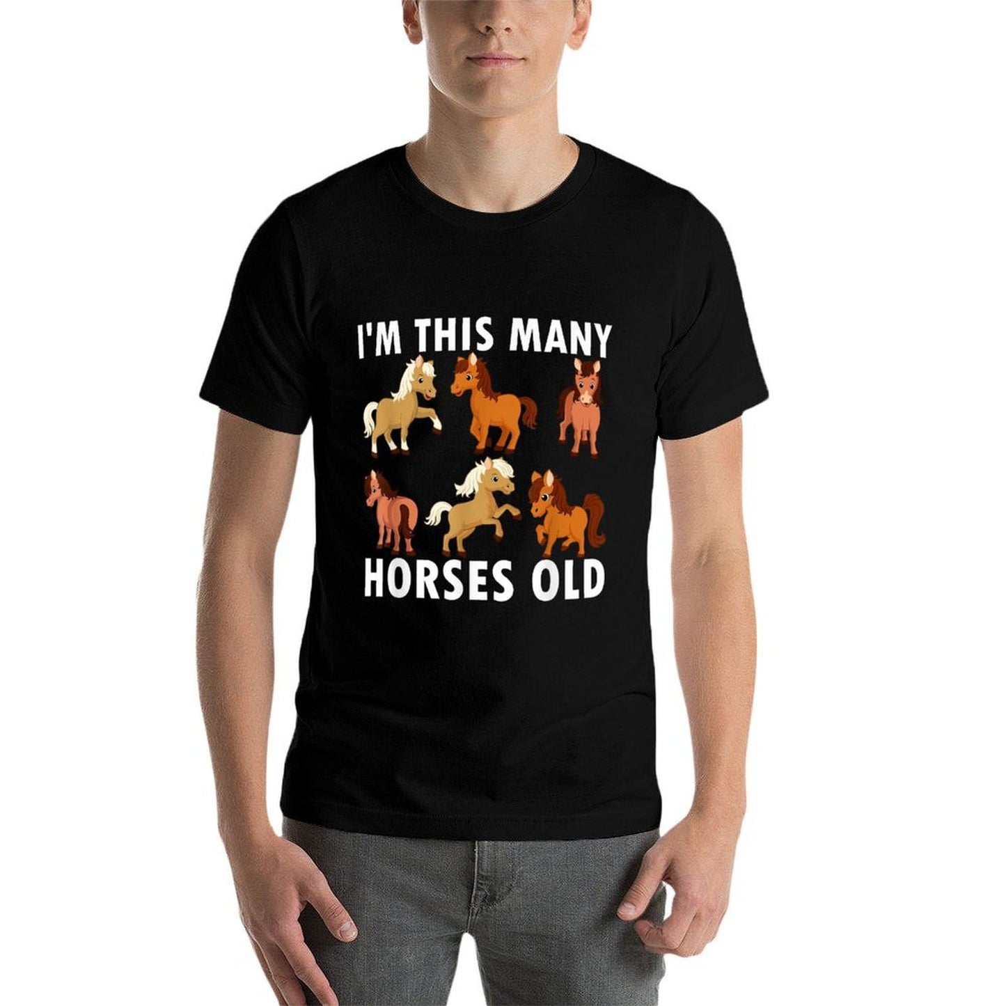 6 Years Old Girl Horses Old 6th Birthday Kids Odor-resistant T-Shirt