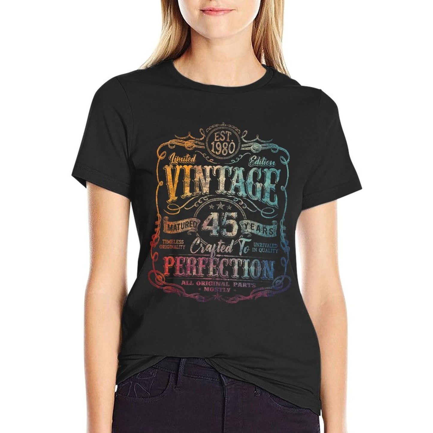 Vintage 1980 Limited Edition 45 Year Old 45th Birthday Vintage-inspired T-Shirt