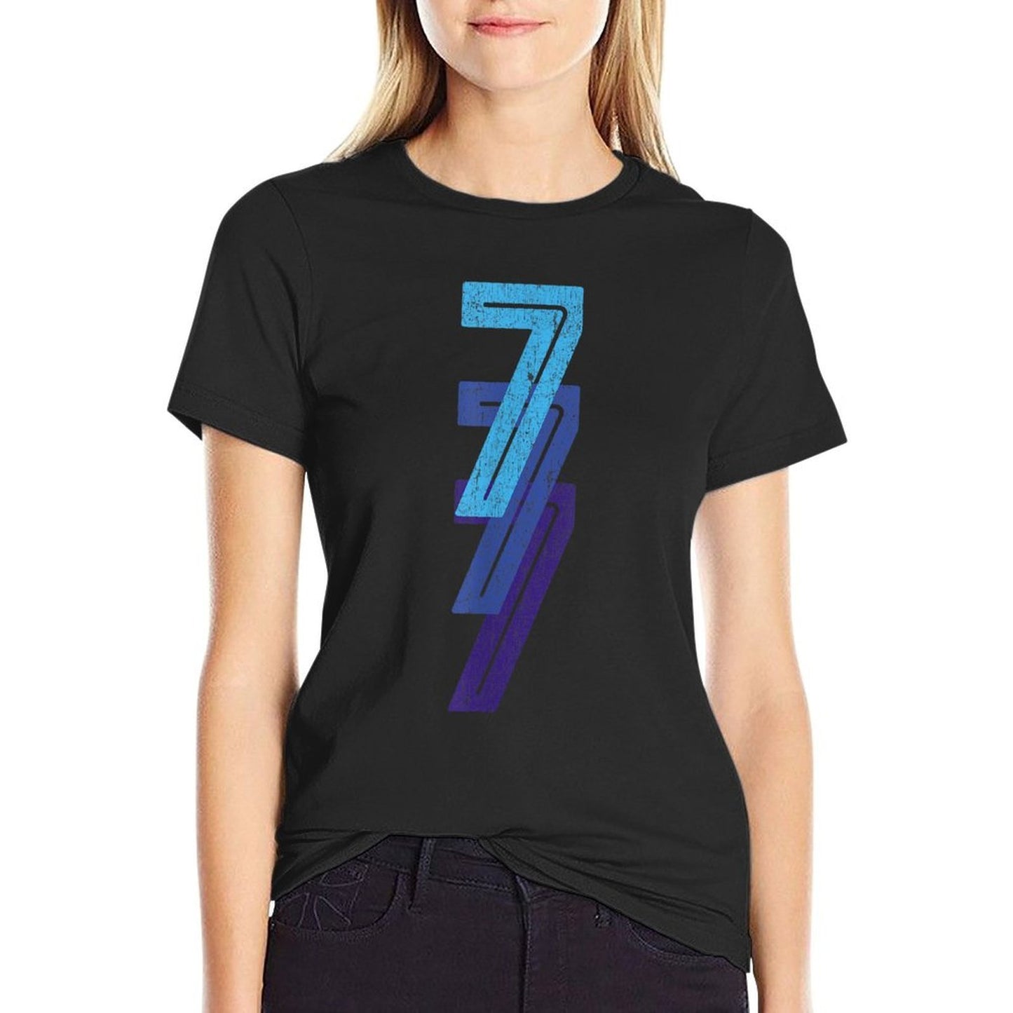 7 Lucky Number 7th Year Birthday Age Sports Team Relaxed-fit T-Shirt