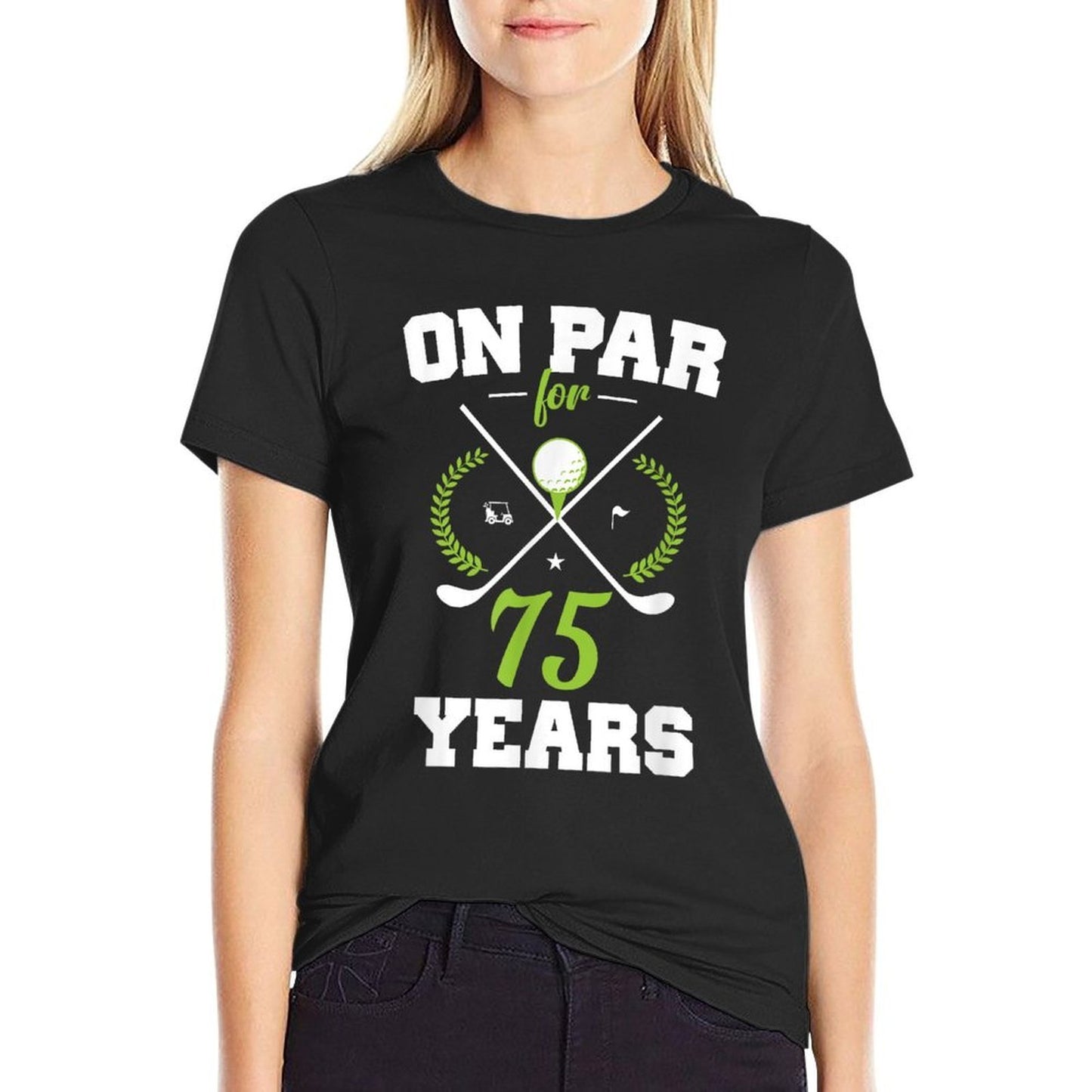 75 Years Old Happy 75th Birthday for Golfers Eco-friendly Material T-Shirt