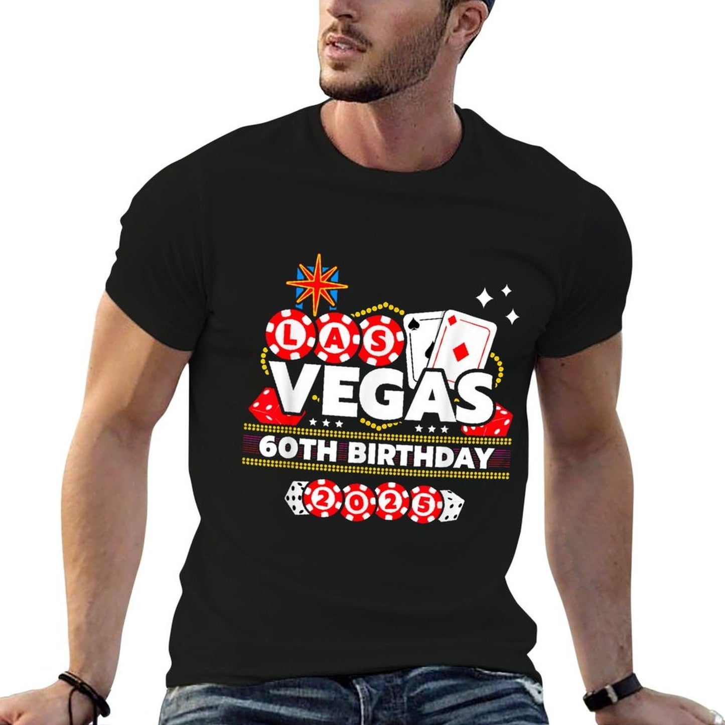 Vegas 60th Birthday - Vegas Birthday - Vegas Birthday 2025 Eco-friendly Material T-Shirt