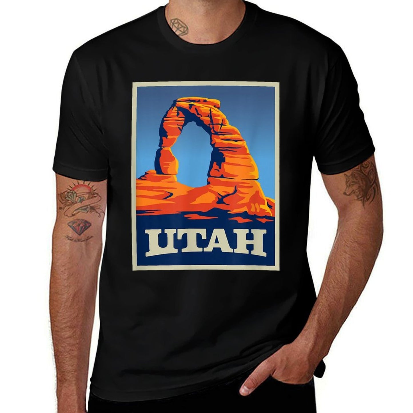 Utah Delicate Arch Landscape Tagless Design T-Shirt