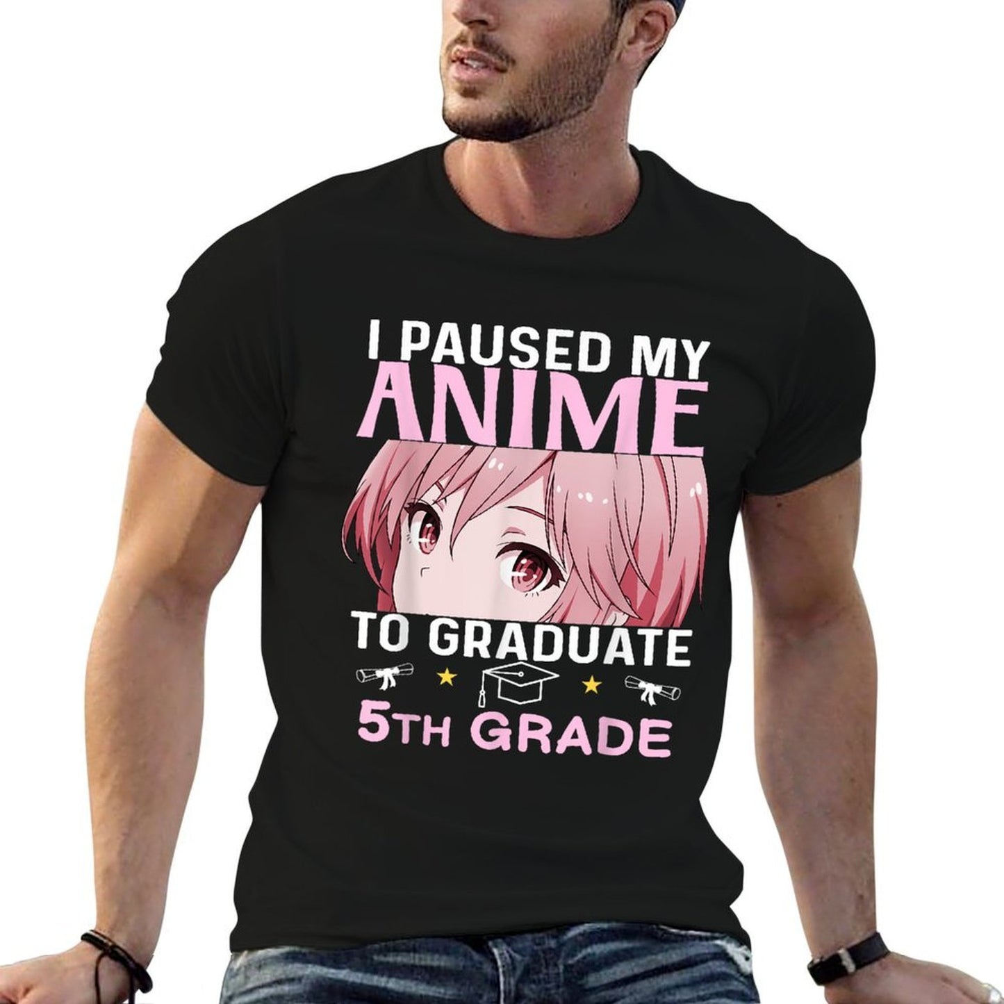 5th Grade Graduation Anime 2025 Graduate Elementary Girls Lightweight T-Shirt