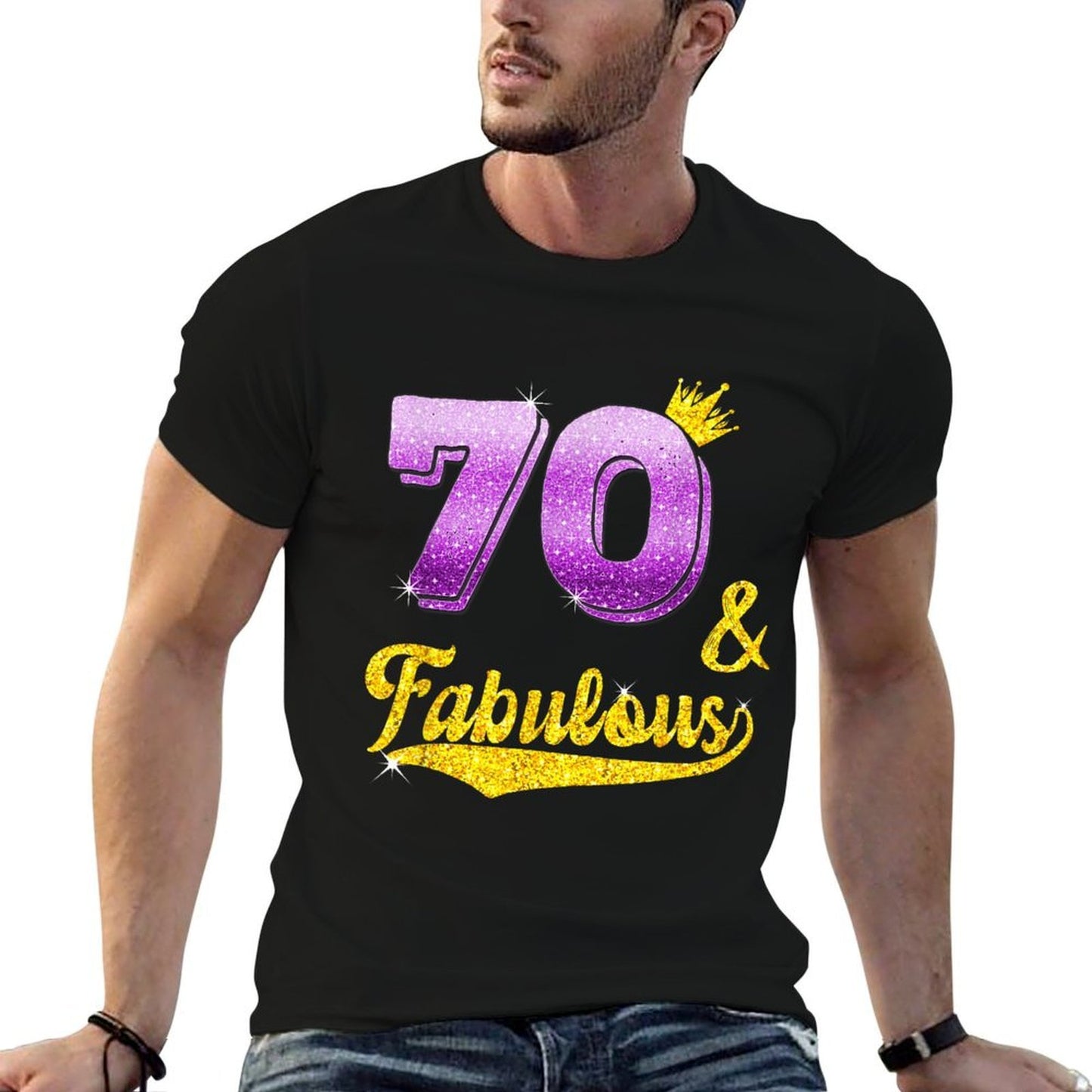 70 And Fabulous - 70 Years Old Gift - 70th Birthday Wrinkle-resistant T-Shirt