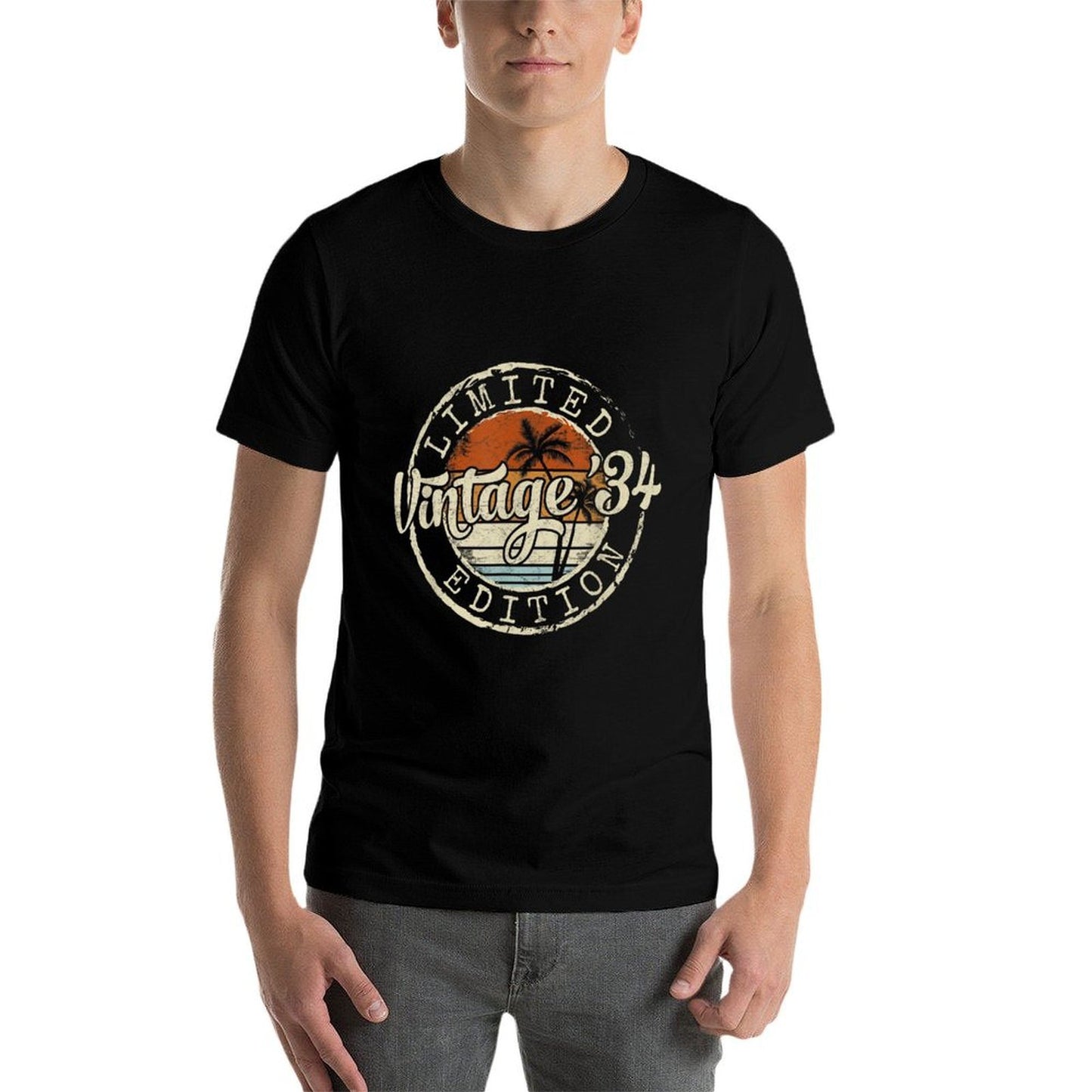 Vintage 1934 91st Birthday Gifts For Men Women 91 Year Old Eco-friendly Material T-Shirt