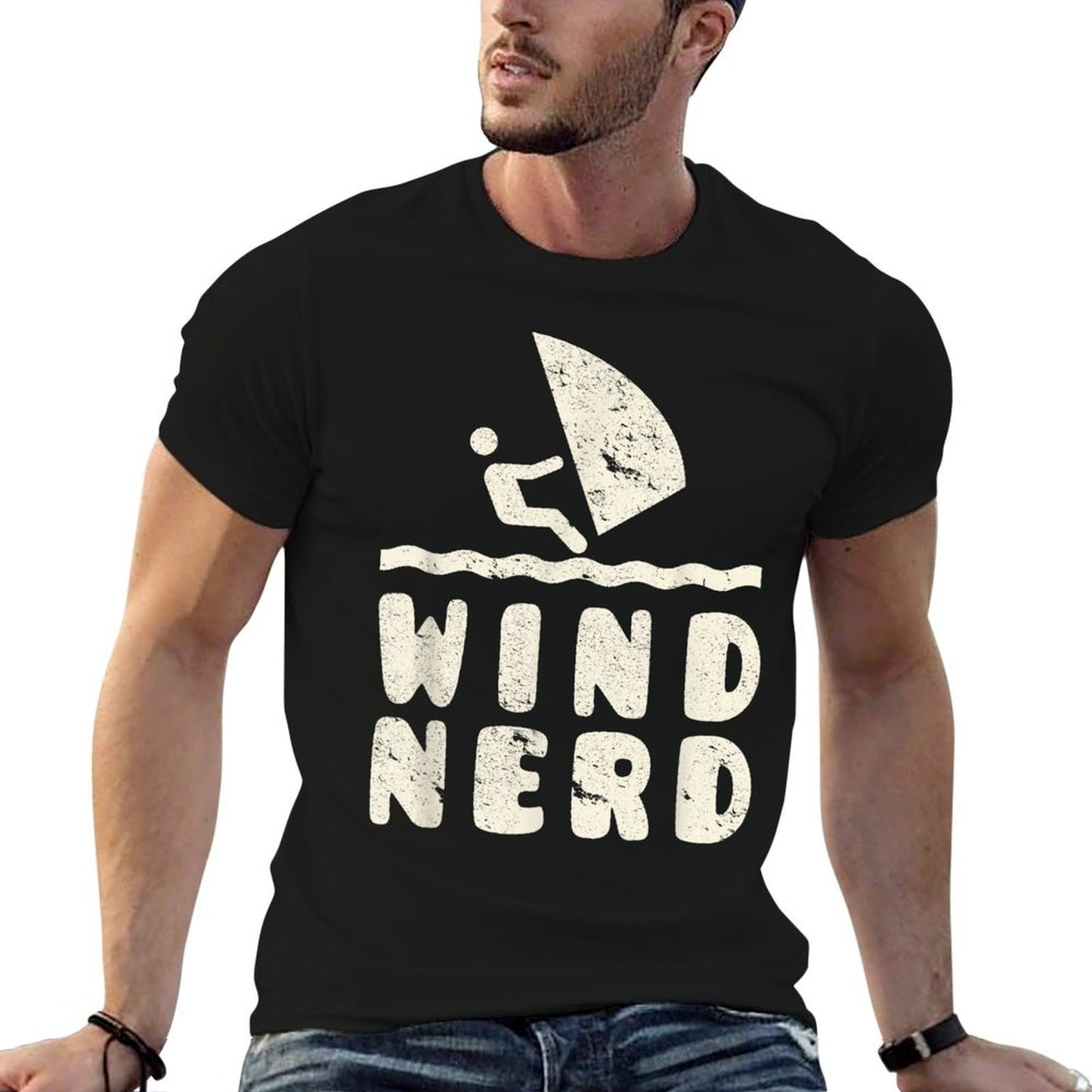 Wind Nerd Funny Windsurfer Windsurfing Beach Hobby Comfortable T-Shirt