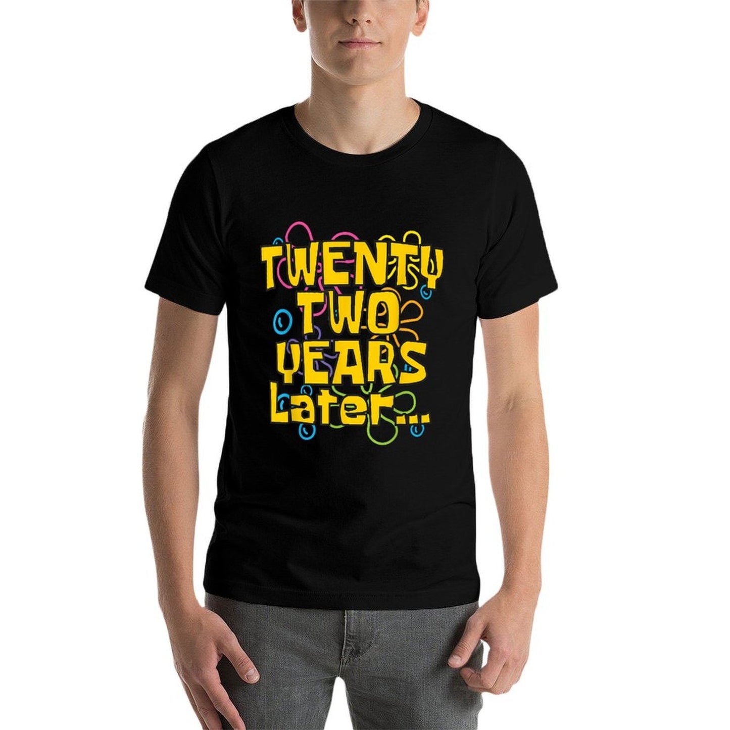 22 Years Old 22nd Birthday Funny Quote Birthday Party Meme Oversized Silhouette T-Shirt