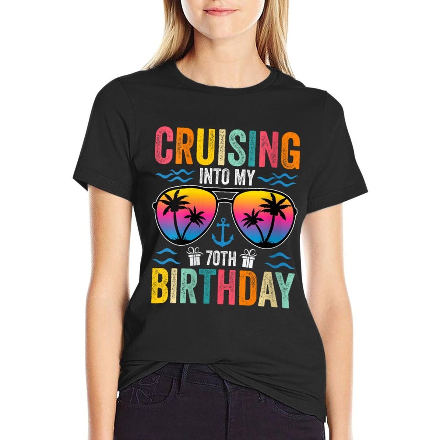 Womens Cruising Into My 70th Birthday Family Cruise 70 Birthday Breathable T-Shirt