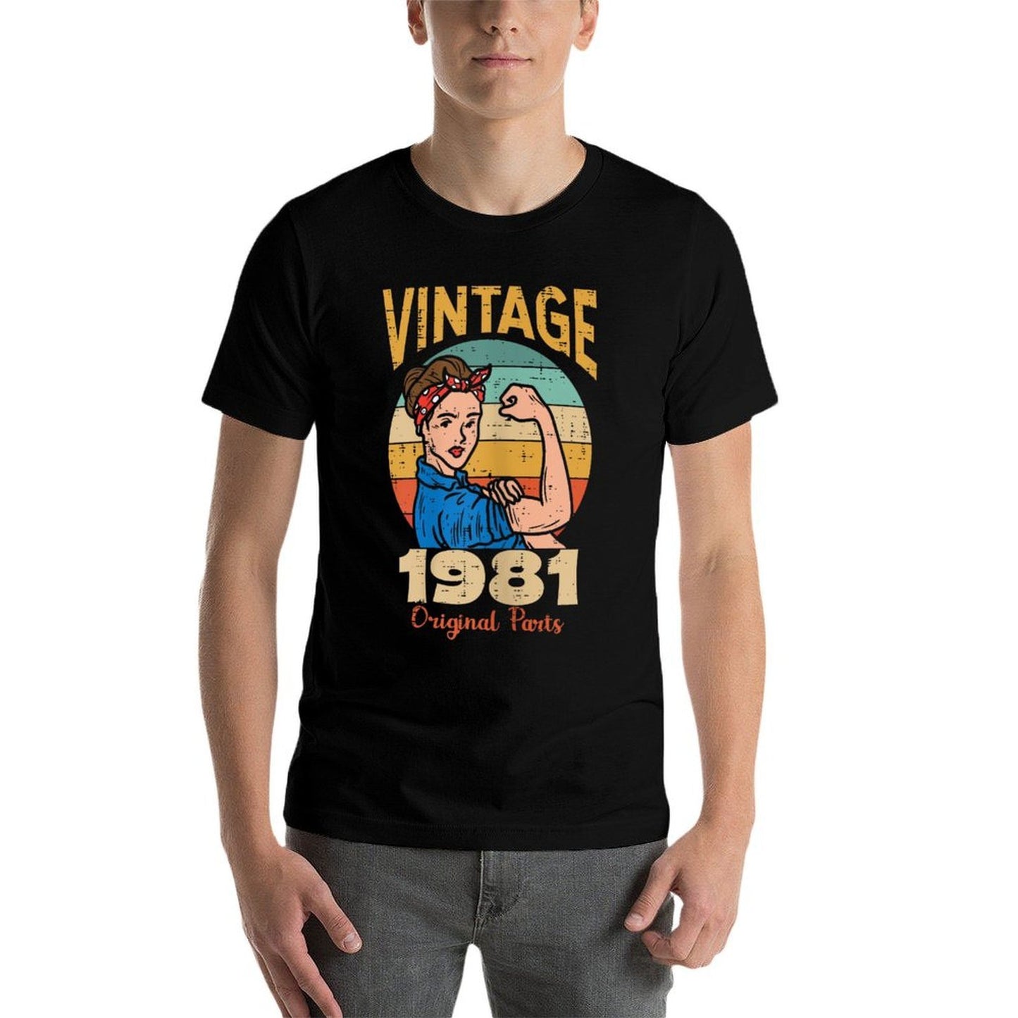 Vintage 1981 Rosie Riveter 40th Birthday Gift For Women Lightweight T-Shirt