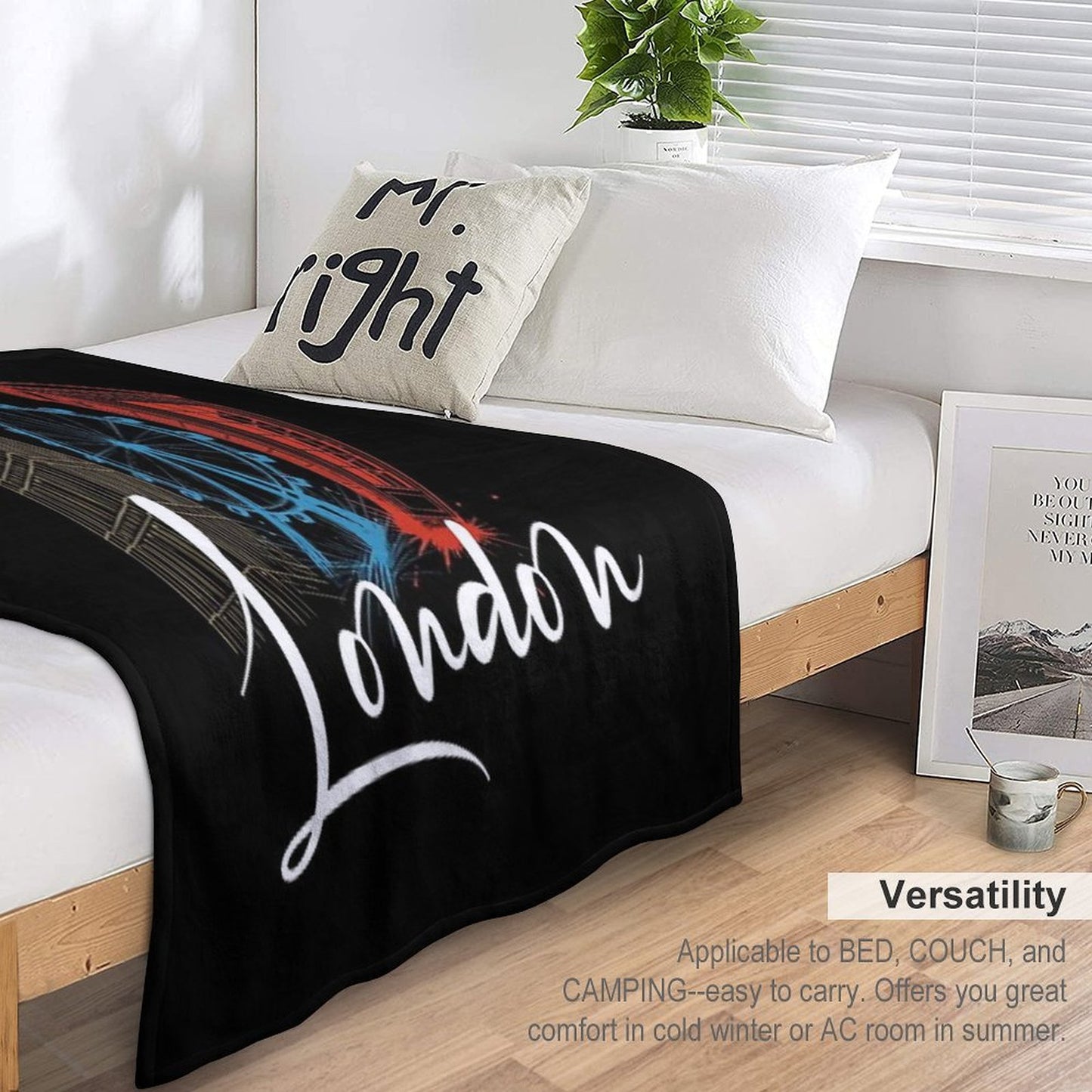 Vibrant London Pop Art Landmarks Velvety-soft Throw Blanket