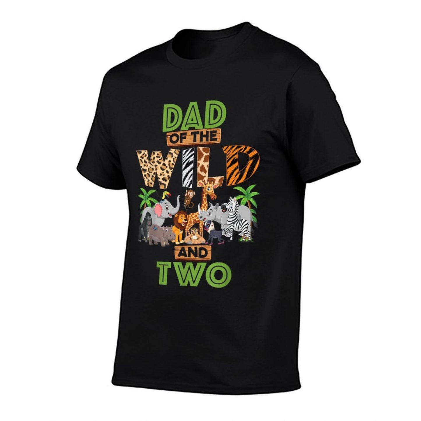 2nd Birthday Zoo Safari Jungle Dad Of The Wild And Two Slim-fit Cut T-Shirt