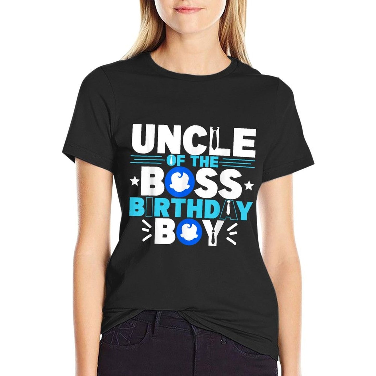 Uncle Of The Boss Birthday Boy Baby Decor Family Matching Odor-resistant T-Shirt