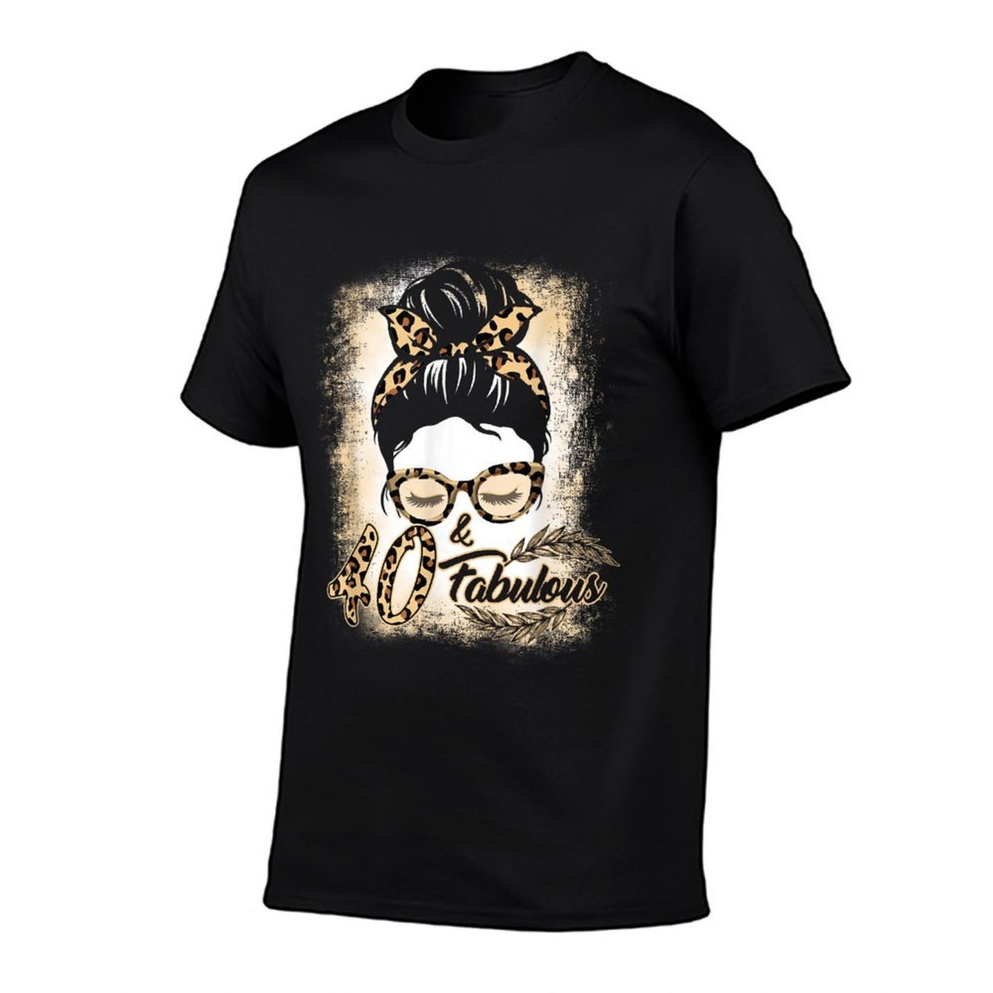 40th Birthday Gift Women Girls 40 Year Old Fabulous Leopard Moisture-wicking T-Shirt
