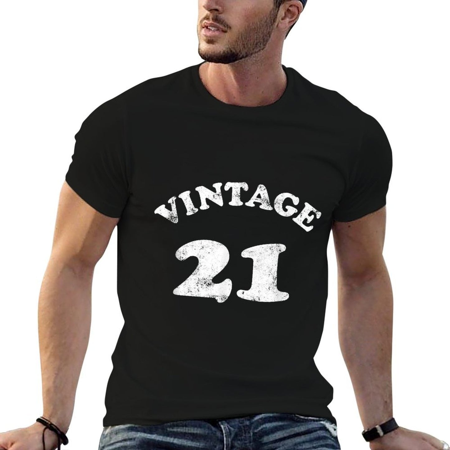 21st Birthday Vintage 21 Year Old Easy-care T-Shirt