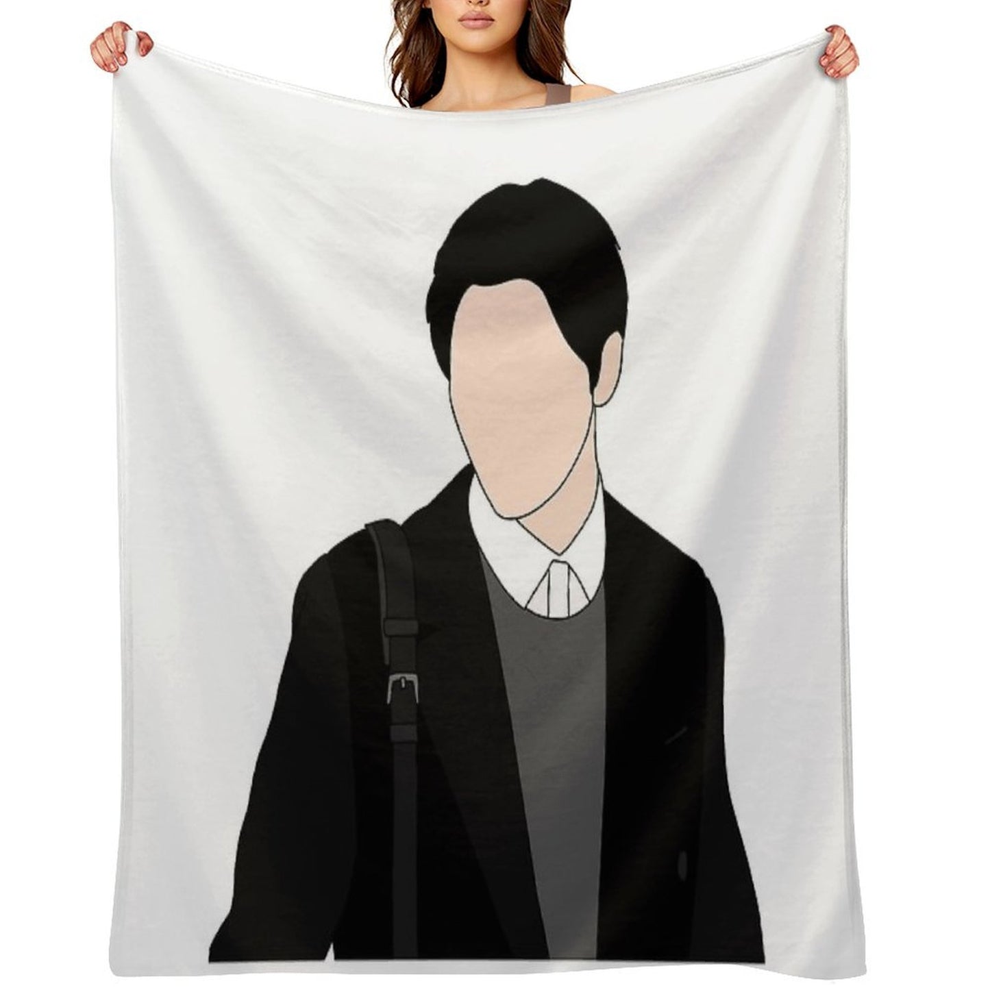 XO Kitty Min Ho No English Premium Throw Blanket