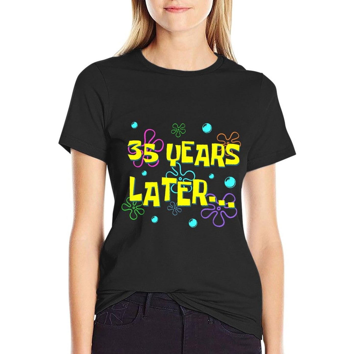 35 Years Later 35th Birthday Party 35 Year Old Funny Meme Polyester Blend T-Shirt
