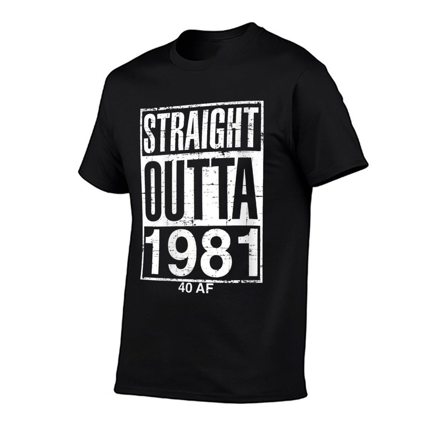 Womens Funny 40th Birthday Straight Outta 1981 40 AF Gag Gift Idea Soft T-Shirt