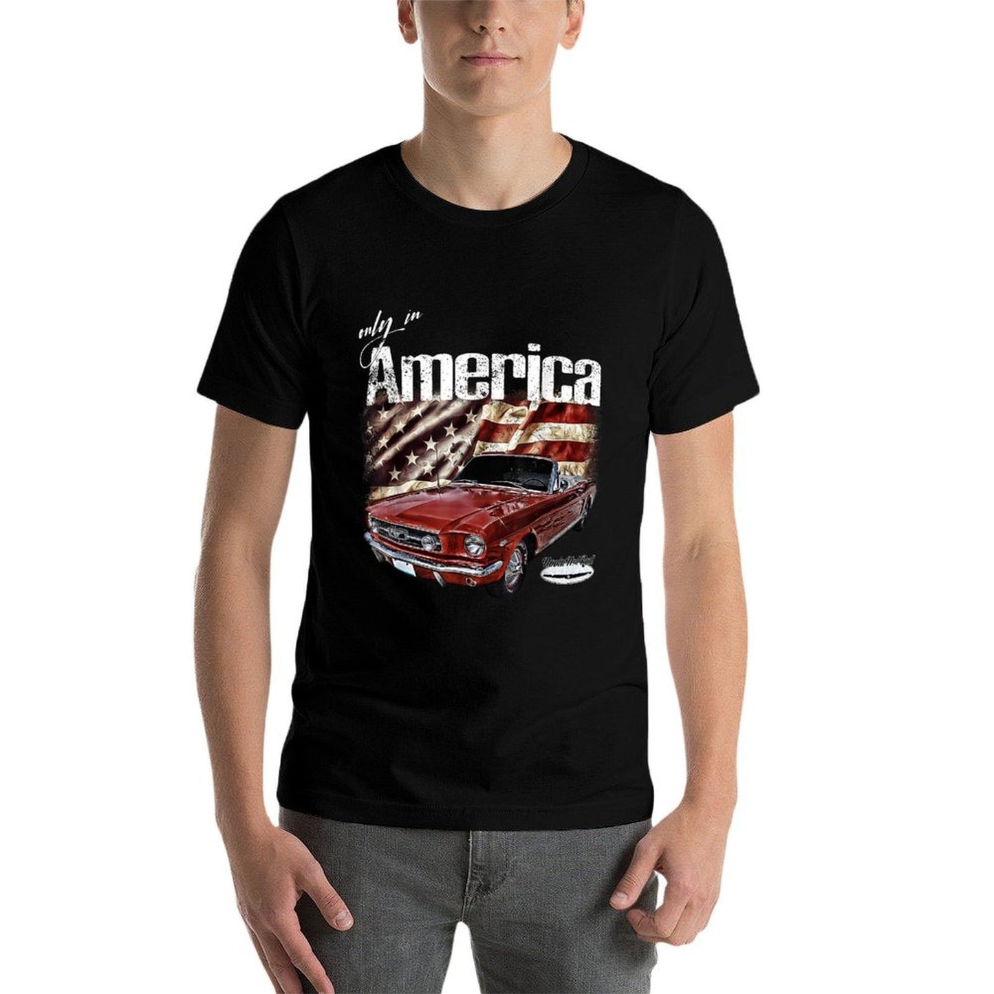 1964,64,1965,65,1966,66,Only,Muscle Car,convertble,America Oversized Silhouette T-Shirt